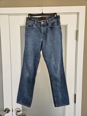 BANANA REPUBLIC Premium Denim Straight-Leg Jeans, 100% Cotton, Medium Wash 8L